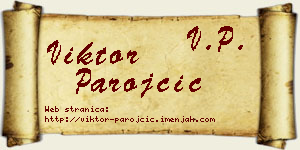 Viktor Parojčić vizit kartica